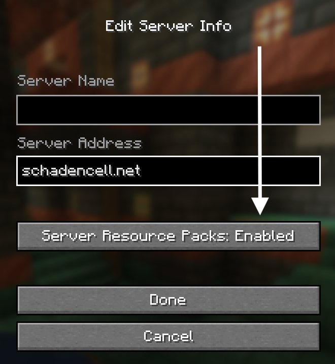 Server Resource Pack Settings